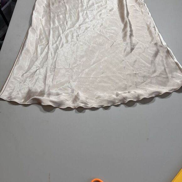 Bebe Taupe Cowl Neck Satin Slip Dress Womens‎ Small Y2k 90s Party Event Cocktail - Picture 4 of 9